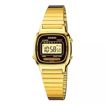 Часы CASIO Quartz Waterproof Unisex Black Digital, черный