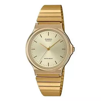 Часы CASIO Quartz Waterproof Unisex Mens Gold Analog, желтый
