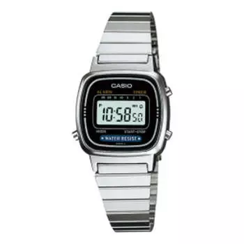 Часы CASIO Quartz Waterproof Unisex Silver Digital, цвет silver