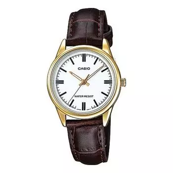 Часы CASIO Quartz Waterproof White Dial White Analog, белый