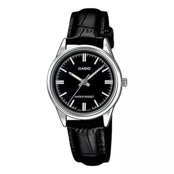 Часы CASIO RetroPointer SeriesWatch ClassicLeather Black Quartz Waterproof Black Dial Black Analog, черный