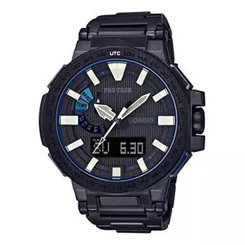Часы CASIO Sapphire Crystal Waterproof Sports Mens Black Analog/Digital Combo, черный