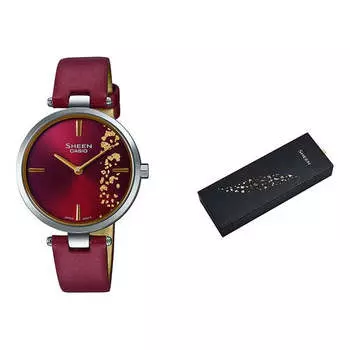 Часы Casio Sheen Analog Watch 'Sapphire Crystal Red', красный