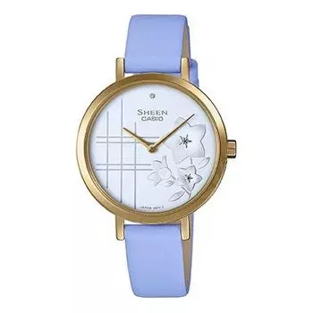 Часы Casio Sheen Minimalistic Analog Watch 'Crystal Light Blue White', синий