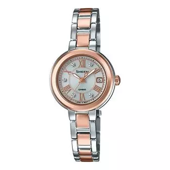 Часы CASIO Sheen Series Classic Fashiones Golden Waterproof Silver Analog, цвет silver