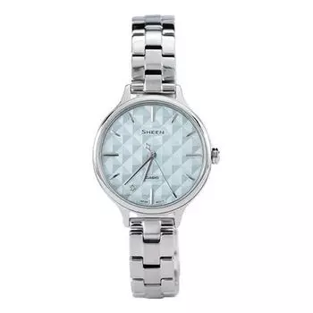 Часы CASIO SHEEN Series Minimalistic 3D Rhombus 3D Watch Business Blue Analog, синий