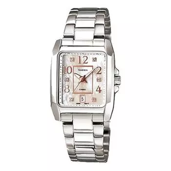 Часы CASIO SHEEN Series Minimalistic Casual Business Watch White Analog, белый