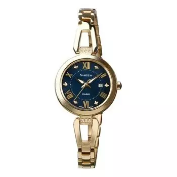 Часы CASIO SHEEN Series Stylish Simplicity Temperament Business Swarovski Crystal Navy Blue SHS-4526G-2A Watch Analog, синий