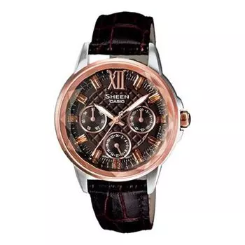 Часы CASIO SHEEN Serieses Coffee Brown Analog, коричневый