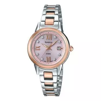 Часы CASIO SHEEN Solar Powered Quartz Waterproof Sapphire Crystal, розовый