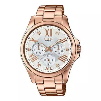 Часы CASIO SHEEN Waterproof Rose Gold Analog, розовый