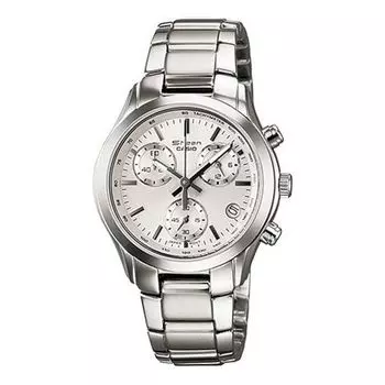 Часы CASIO SHEENSeries Business es Silver White Analog, белый