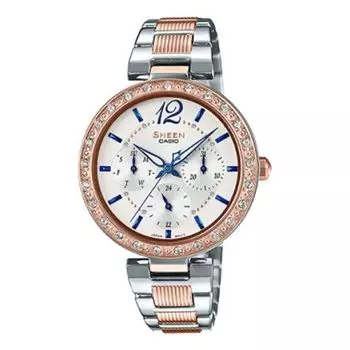 Часы CASIO SHEENSeries es Rose-Golden Rose Gold Analog, розовый