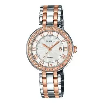 Часы CASIO SHEENSerieses es Golden Waterproof Gold Analog, желтый