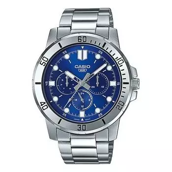 Часы CASIO Sports Quartz Waterproof Mens Blue Analog, синий