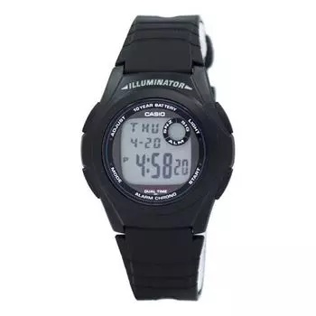 Часы CASIO Sports Quartz Waterproof Unisex Mens Black Digital, черный