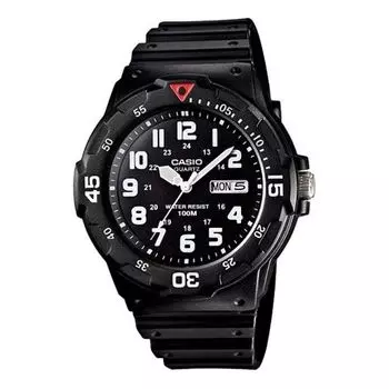 Часы CASIO Sports Waterproof Shockproof Mens Black Analog, черный