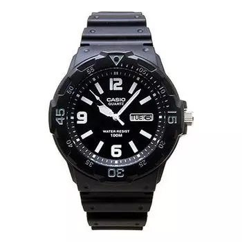 Часы CASIO Sports Waterproof Shockproof Mens Black Analog, черный