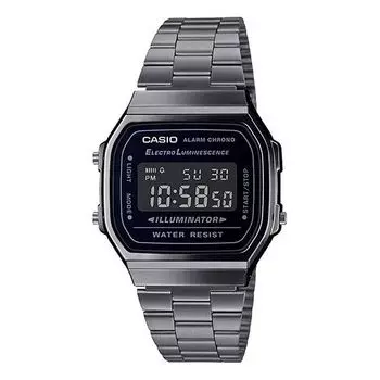 Часы CASIO Stainless Steel Strap Mens Silver Digital, серебряный