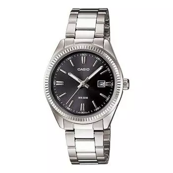 Часы CASIO Stainless Steel Strap Quartz Waterproof Silver Analog, цвет silver