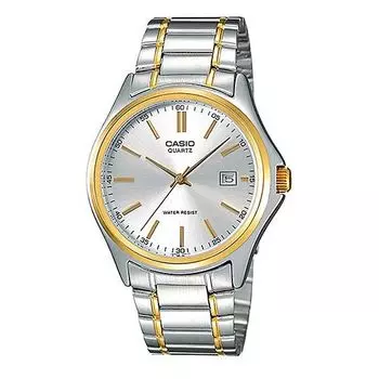 Часы CASIO Stainless Steel Strap Quartz Waterproof Unisex Mens Silver Analog, цвет silver