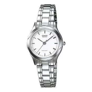 Часы CASIO Stainless Steel Strap Quartz Waterproof Silver Analog, цвет silver