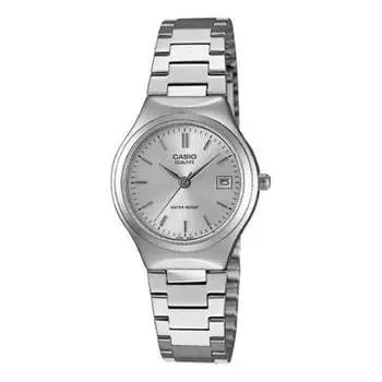 Часы CASIO Stainless Steel Strap Silver Analog, серебряный