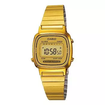 Часы CASIO STANDARD Series Classic Small Cube Retro Waterproof Spring And Summer New Release Watch Gold Digital, желтый