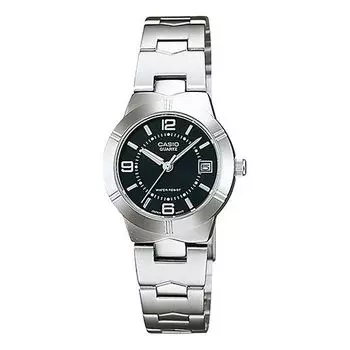Часы CASIO STANDARD Series Quartz Silver/Black Waterproof Analog, черный