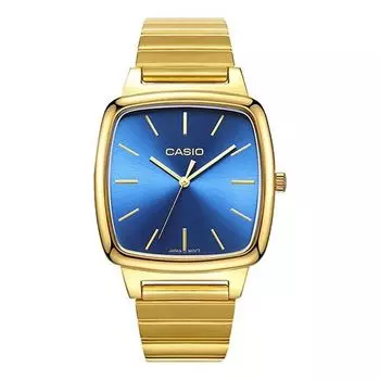 Часы CASIO ue Series Waterproof Quartz 38.5mm Gold/Blue Analog, синий