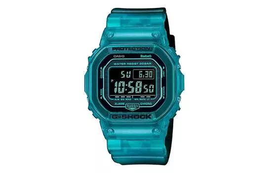 Часы CASIO унисекс, Прозрачный синий