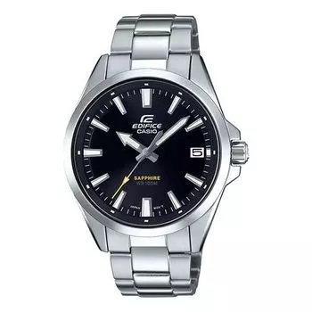 Часы CASIO Waterproof EDIFICE Sapphire Crystal Mens Silver Analog, серебряный