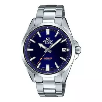 Часы CASIO Waterproof EDIFICE Sapphire Crystal Mens Blue Analog, синий