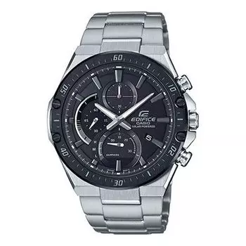 Часы CASIO Waterproof EDIFICE Sapphire Crystal Solar Powered Mens Silver Analog, цвет silver
