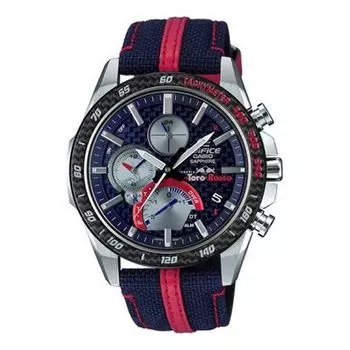 Часы CASIO Waterproof Limited Edition EDIFICE Sapphire Crystal Sports Solar Powered Mens Red/Black Analog, красный