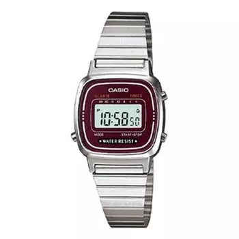 Часы CASIO Waterproof Mens Wine Red Digital, красный
