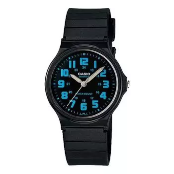 Часы CASIO Waterproof Quartz Mens Black Analog, черный