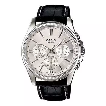 Часы CASIO Waterproof Quartz Mens White Analog, белый
