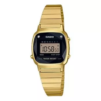 Часы CASIO Waterproof Quartz Sports Analog Unisex Gold Digital, желтый