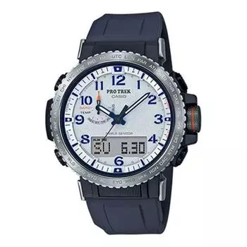 Часы CASIO Waterproof Solar Powered Sports Mens Blue Analog/Digital Combo, синий