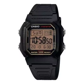 Часы CASIO Waterproof Sports Analog Mens Black Digital, черный