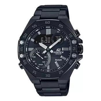 Часы CASIO Waterproof Sports EDIFICE Sapphire Crystal Solar Powered Mens Black Analog/Digital Combo, черный