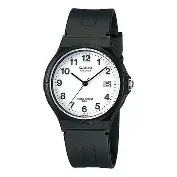 Часы CASIO Waterproof Sports Mens Black Analog, черный