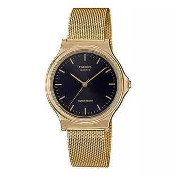 Часы CASIO Waterproof Sports Quartz Black DialGold Mens BlackGold Analog, черный