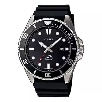 Часы CASIO Waterproof Sports Quartz Mens Black Analog, черный
