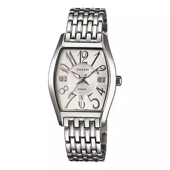 Часы CASIO Waterproof Sports SHEEN Silver Analog, цвет silver