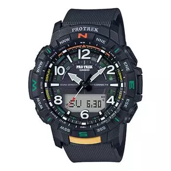 Часы CASIO Waterproof Sports Shockproof Mens Black Analog/Digital Combo, черный