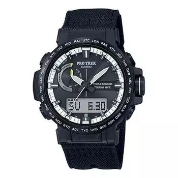 Часы CASIO Waterproof Sports Shockproof Solar Powered Mens Black Analog/Digital Combo, черный
