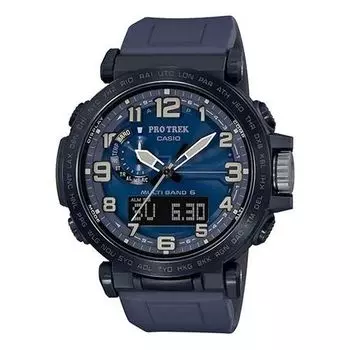 Часы CASIO Waterproof Sports Shockproof Solar Powered Quartz Mens Blue Analog, синий