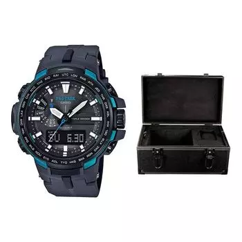 Часы CASIO Waterproof Sports Solar Powered Mens Black Analog/Digital Combo, черный